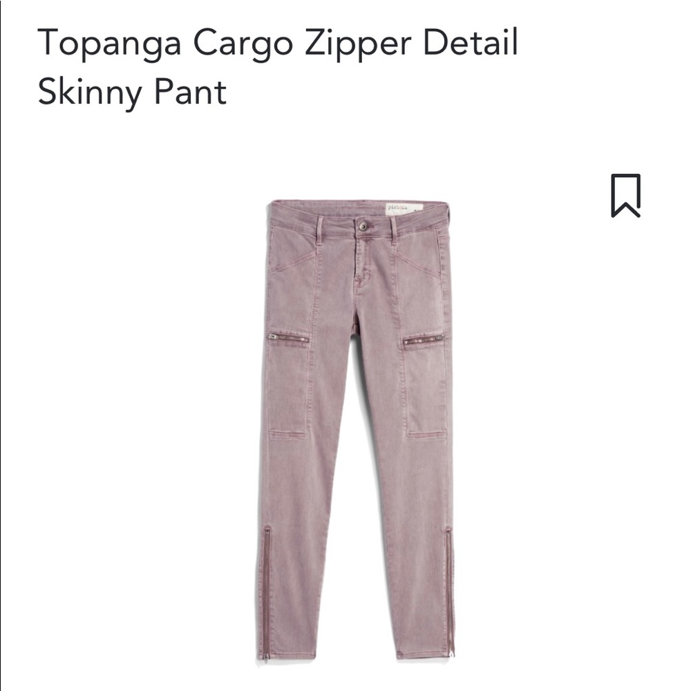 NWT - Pistola Pink Cargo Zipper Pants